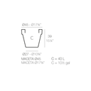 Maceta Pot  45cm - Antracita