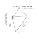 Lámpara de suspensión Amisol 110