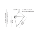 Lámpara de suspensión Amisol 75