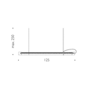 Lámpara de suspensión Tubular red