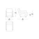 Poltrona Utrecht - Azul Prussia