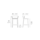 Taburete Counter África - Ecrú