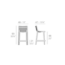 Taburete Counter Ibiza - Ecrú