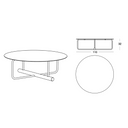 ToTo 110 Table - Gold Leather