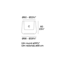 Maceta Ulm 68cm Autorregante - Gris Antracita