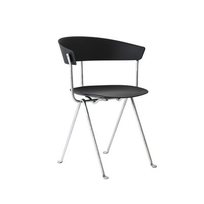 Officina Chair - Negra/Cromada