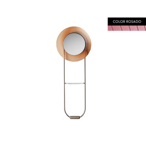 Kathleen Round Mirror - Pink