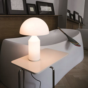 Lámpara Atollo M - Cristal/Blanco