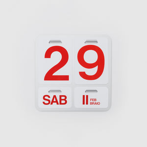 Calendario Formosa - Aluminio anodizado/rojo